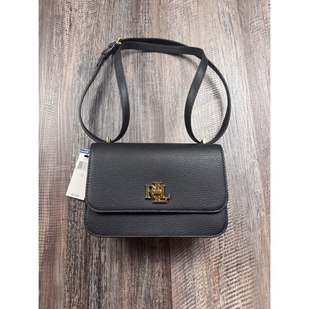 Lauren Ralph Lauren Sophee Black Pebbled Leather Crossbody Bag 431855932001